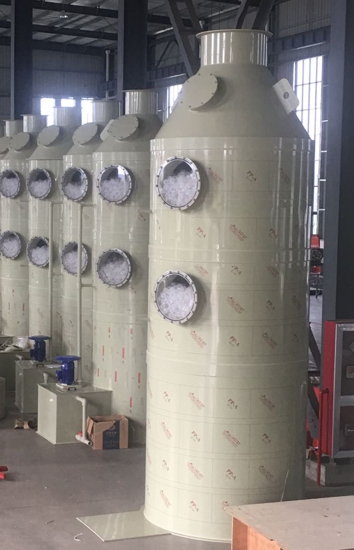 VOCs廢氣治理的洗滌塔中常見填料種類、特點